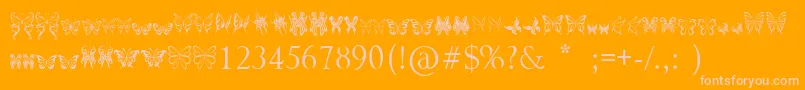 TribalButterflies Font – Pink Fonts on Orange Background