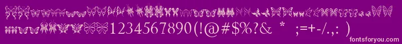 TribalButterflies Font – Pink Fonts on Purple Background