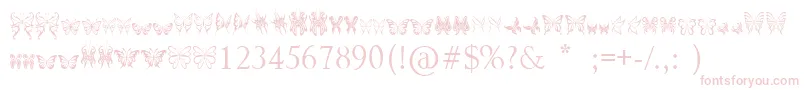 TribalButterflies Font – Pink Fonts on White Background