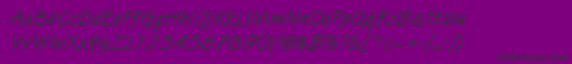 HandstrokeRegular Font – Black Fonts on Purple Background