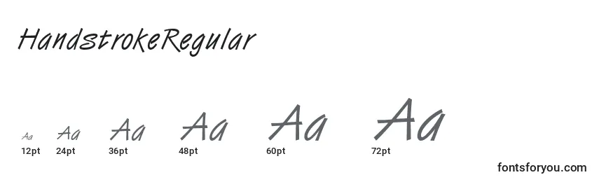 HandstrokeRegular Font Sizes