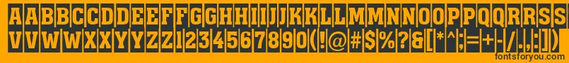 AAssuantitulcm Font – Black Fonts on Orange Background