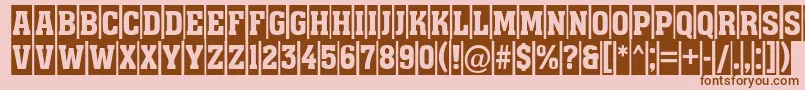 AAssuantitulcm Font – Brown Fonts on Pink Background