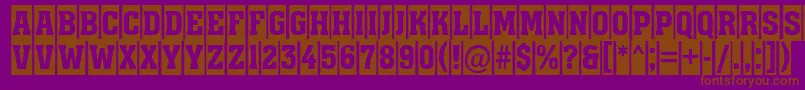 AAssuantitulcm Font – Brown Fonts on Purple Background