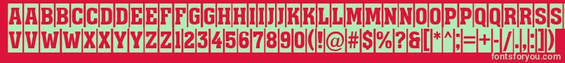 AAssuantitulcm Font – Green Fonts on Red Background