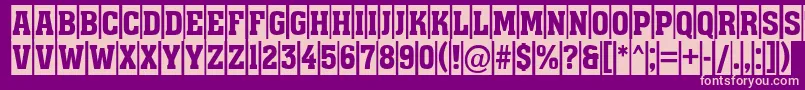 AAssuantitulcm Font – Pink Fonts on Purple Background