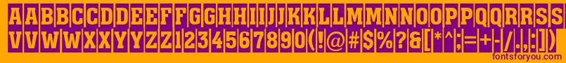 Шрифт AAssuantitulcm – фиолетовые шрифты на оранжевом фоне