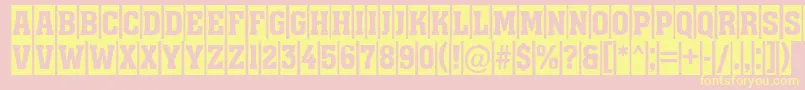 AAssuantitulcm Font – Yellow Fonts on Pink Background