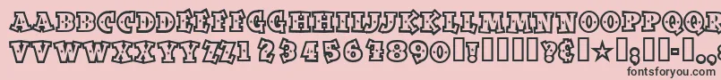 Spaceoutopen Font – Black Fonts on Pink Background