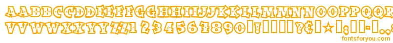 Spaceoutopen Font – Orange Fonts on White Background