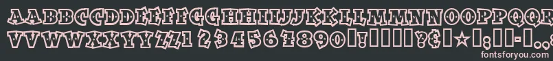 Spaceoutopen Font – Pink Fonts on Black Background