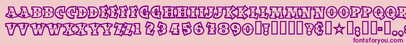 Spaceoutopen Font – Purple Fonts on Pink Background