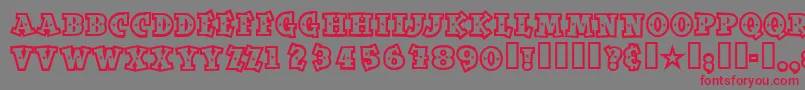 Spaceoutopen Font – Red Fonts on Gray Background