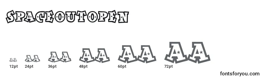Spaceoutopen Font Sizes