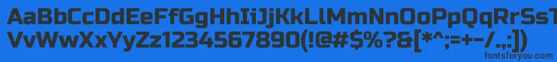 RussooneRegular Font – Black Fonts on Blue Background