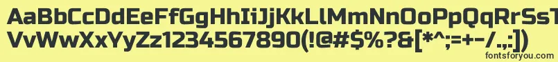 RussooneRegular Font – Black Fonts on Yellow Background