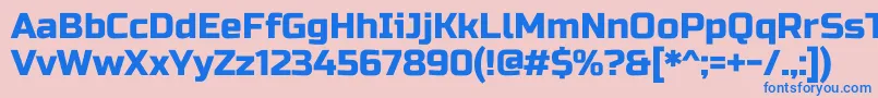 RussooneRegular Font – Blue Fonts on Pink Background