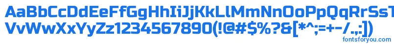 RussooneRegular-Schriftart – Blaue Schriften