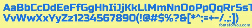 Шрифт RussooneRegular – синие шрифты на жёлтом фоне