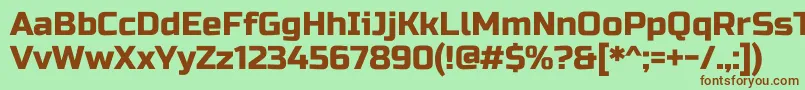 RussooneRegular Font – Brown Fonts on Green Background