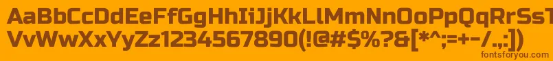 Шрифт RussooneRegular – коричневые шрифты на оранжевом фоне