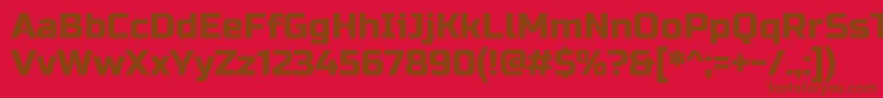 RussooneRegular-fontti – ruskeat fontit punaisella taustalla