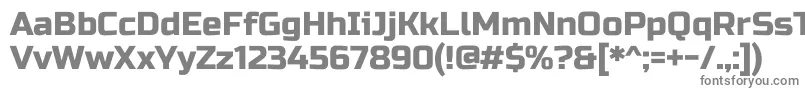 フォントRussooneRegular – 白い背景に灰色の文字
