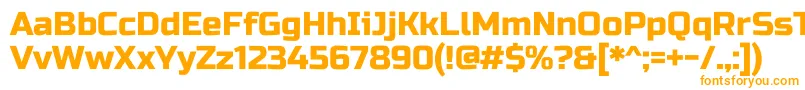 RussooneRegular-fontti – oranssit fontit valkoisella taustalla