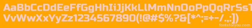 Шрифт RussooneRegular – розовые шрифты на оранжевом фоне