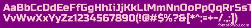 Шрифт RussooneRegular – розовые шрифты на фиолетовом фоне