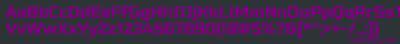 Шрифт RussooneRegular – фиолетовые шрифты на чёрном фоне