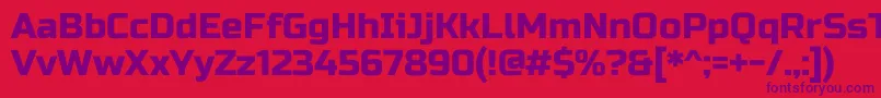 フォントRussooneRegular – 赤い背景に紫のフォント