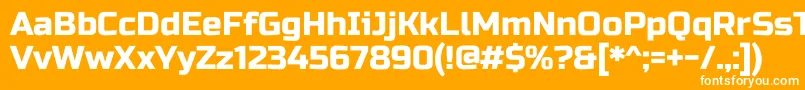 Шрифт RussooneRegular – белые шрифты на оранжевом фоне