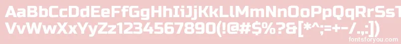 フォントRussooneRegular – ピンクの背景に白い文字