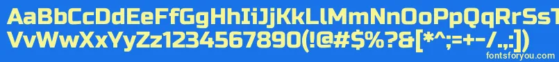 Шрифт RussooneRegular – жёлтые шрифты на синем фоне