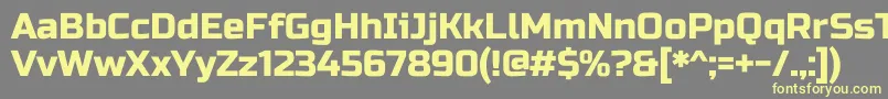 RussooneRegular-Schriftart – Gelbe Schriften auf grauem Hintergrund