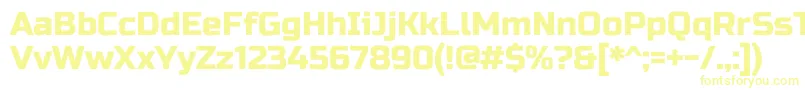 RussooneRegular-fontti – keltaiset fontit valkoisella taustalla