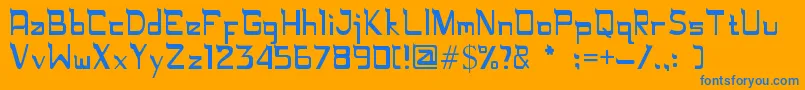 Подробнее о шрифте Rugamika Шрифт Rugamika – синие шрифты на оранжевом фоне