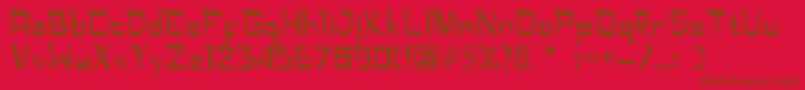 fuente Rugamika – Fuentes Marrones Sobre Fondo Rojo