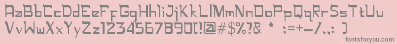 Rugamika Font – Gray Fonts on Pink Background