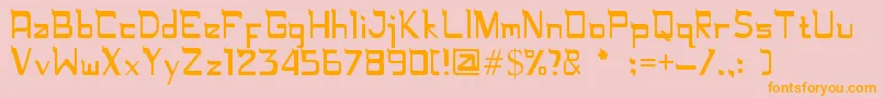 Rugamika Font – Orange Fonts on Pink Background