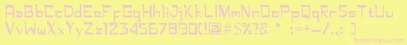 Rugamika Font – Pink Fonts on Yellow Background