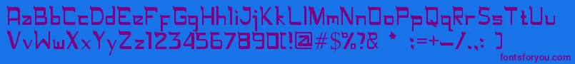 Rugamika Font – Purple Fonts on Blue Background