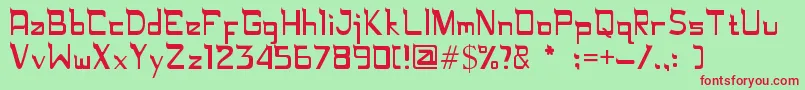 Rugamika Font – Red Fonts on Green Background