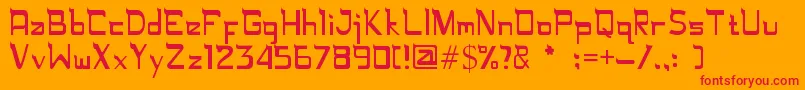 Rugamika Font – Red Fonts on Orange Background