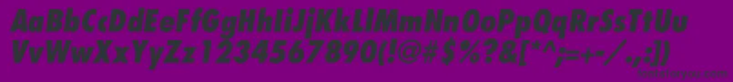 FuturaCondensedextraboldItalic Font – Black Fonts on Purple Background