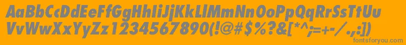 FuturaCondensedextraboldItalic Font – Gray Fonts on Orange Background