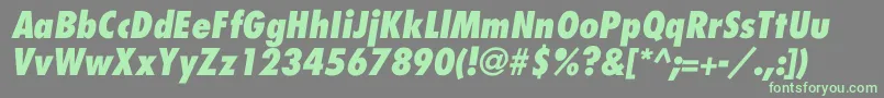 FuturaCondensedextraboldItalic Font – Green Fonts on Gray Background