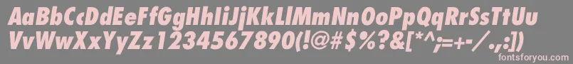 FuturaCondensedextraboldItalic Font – Pink Fonts on Gray Background