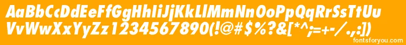 FuturaCondensedextraboldItalic Font – White Fonts on Orange Background
